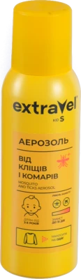 Аерозоль Extravel Kids 100 мл від кліщів та комарів (для дітей)