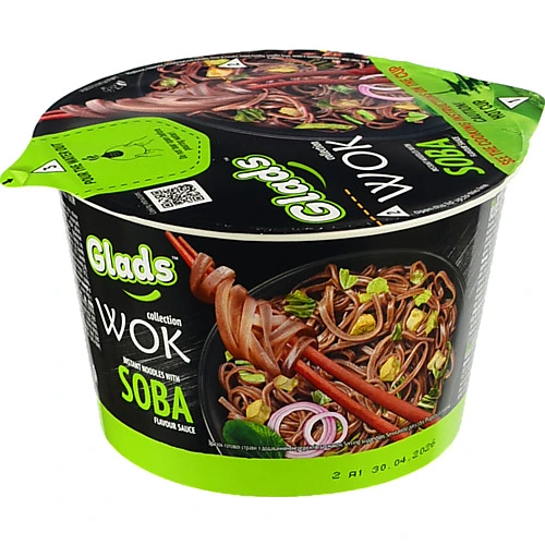 Локшина швидкого приготування з соусом Soba Wok Glads 95г купити в