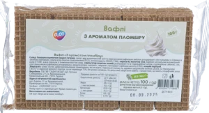 Вафлі 0.01 100г аромат пломбіру