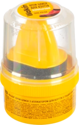 Крем-блиск для взуття з аплікатором безкольоровий для гладкої шкіри Walkin 50мл