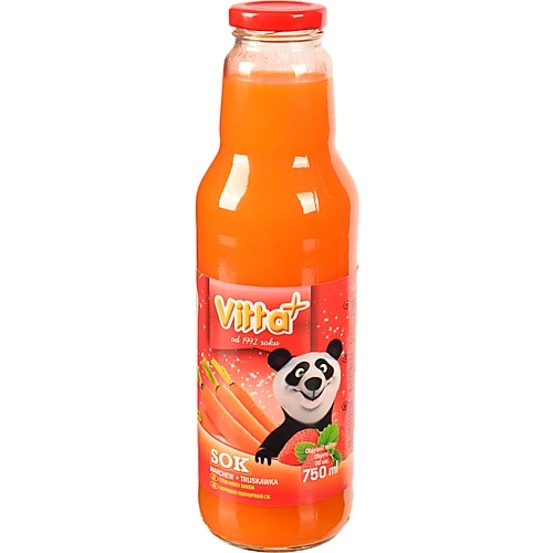 Сік VITTA+ 0.75л морквяно-полуничний