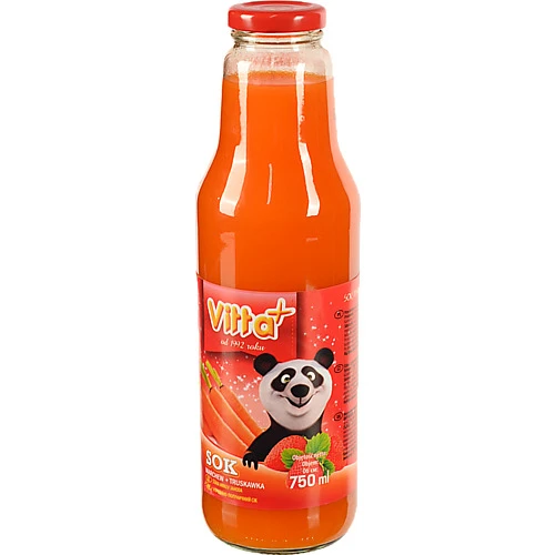 Сік VITTA+ 0.75л морквяно-полуничний