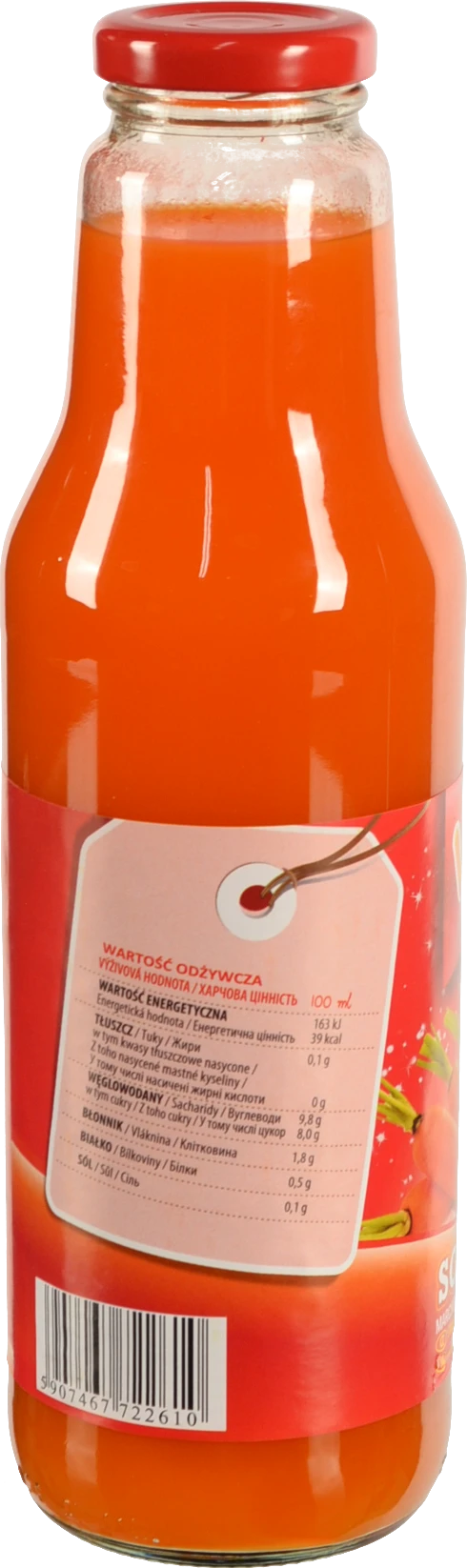 Сік VITTA+ 0.75л морквяно-полуничний