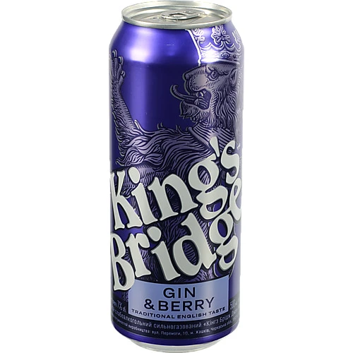 Напій слабоалкогольний King's Bridge Gin&Berry 500мл 7%