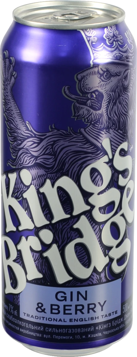 Напій слабоалкогольний King's Bridge Gin&Berry 500мл 7%