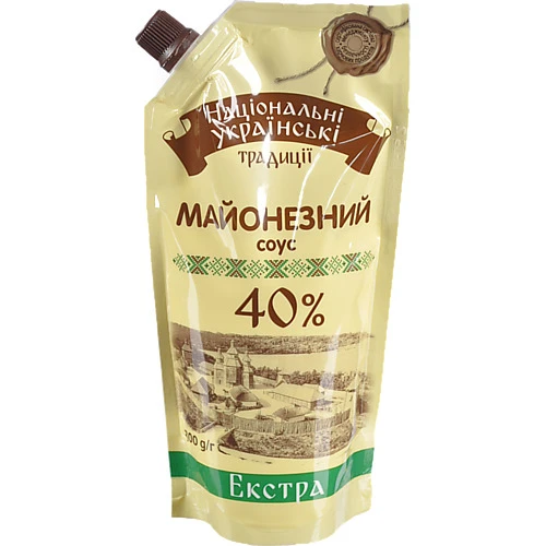 Соус майонезний 40% Екстра Національні українські традиції д/п 300г
