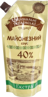 Соус майонезний 40% Екстра Національні українські традиції д/п 300г