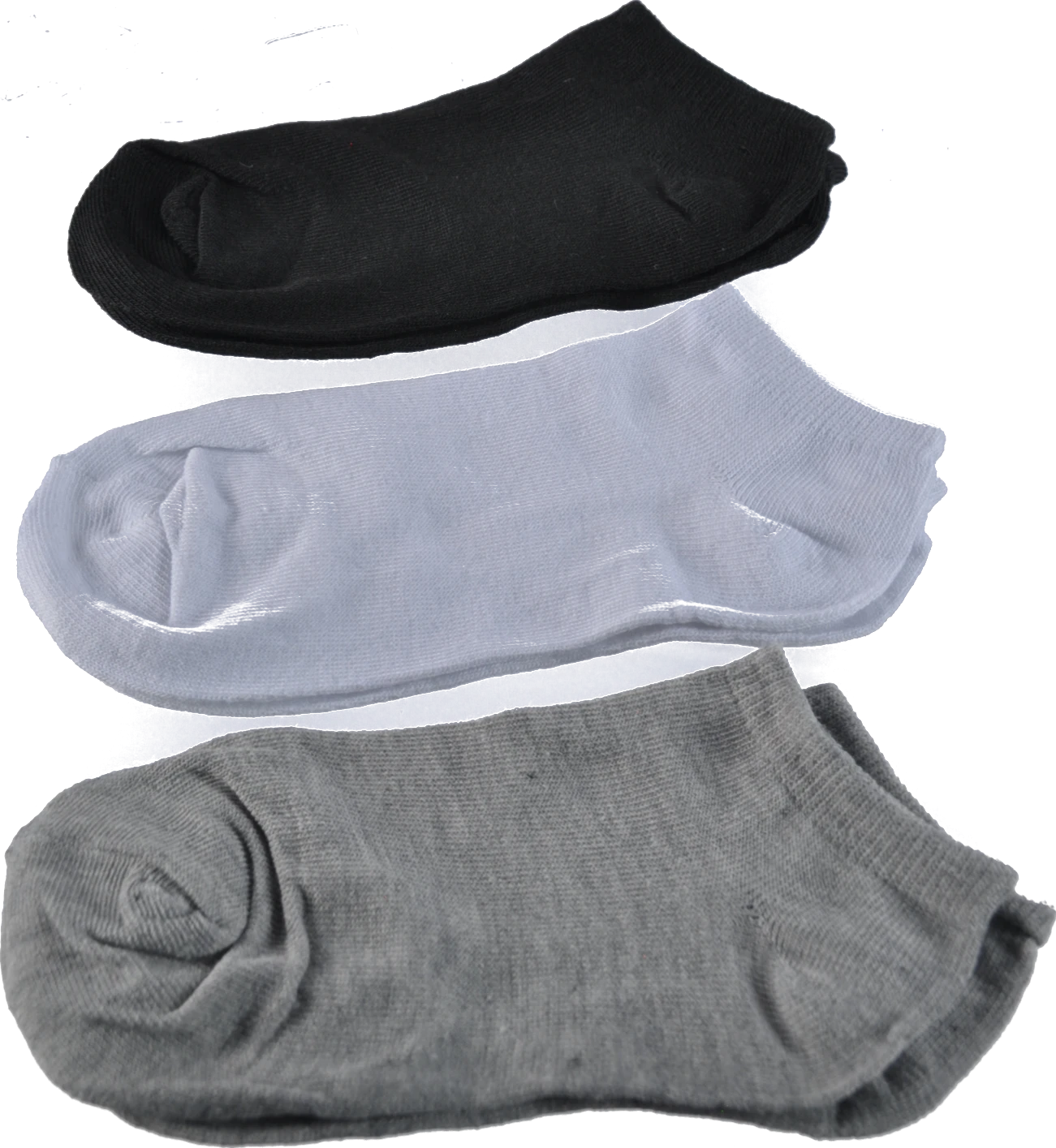 Набір шкарпеток, 3 пари, сірий, білий, чорний
