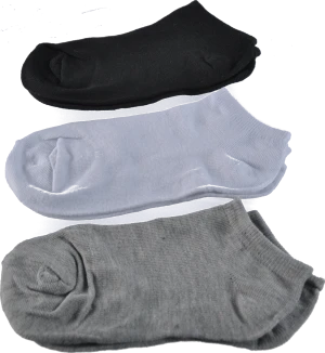 Набір шкарпеток, 3 пари, сірий, білий, чорний