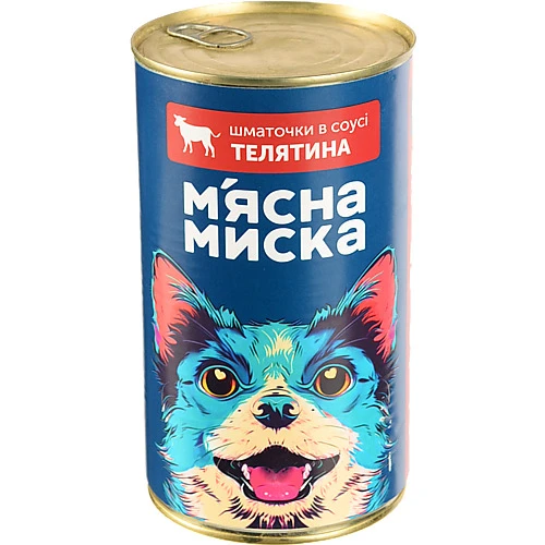 Консервований корм для дорослих собак з яловичиною та телятиною в соусі - 1,24 кг