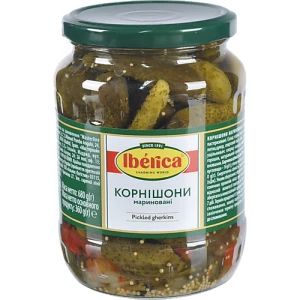 Корнішони мариновані Iberica с/б 680г