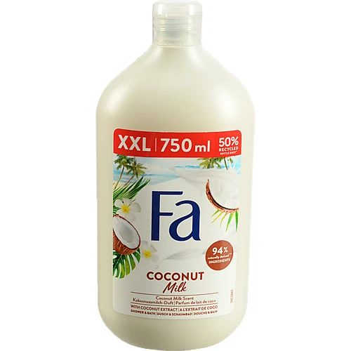 Крем-гель для душу та ванни Coconut Milk Fa 750мл