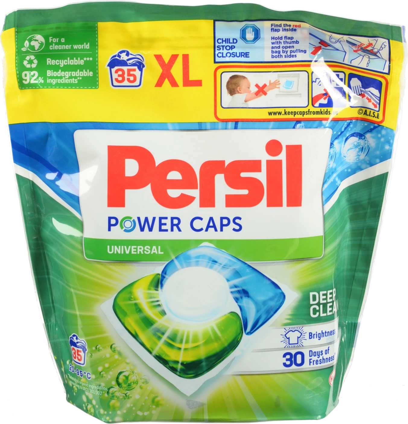 Засіб миючий для прання Персіл Капсули універсальні 35шт. цикли прання та світлих речей у капсулах Universal Power Caps Deep Clean Persil 35х14г