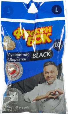 Рукавички латексні L Black Фрекен Бок 10шт