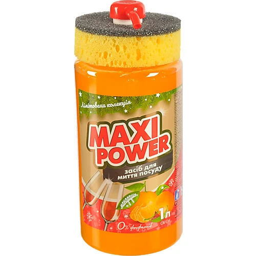 Засіб для миття посуду з ароматом мандарину Maxi Power 1л