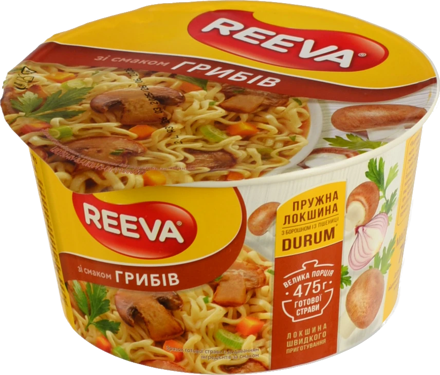 Локшина швидкого приготування зі смаком грибів Reeva 75г