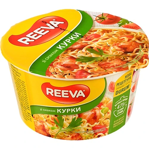 Локшина швидкого приготування зі смаком курки Reeva 75г