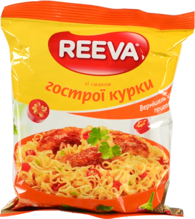 Вермішель Reeva 60г гостра курка