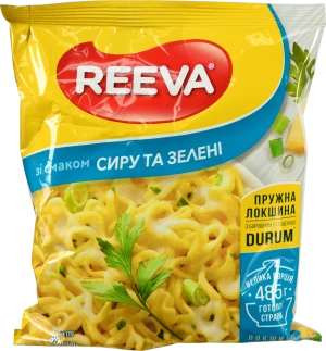 Локшина швидкого приготування зі смаком сиру та зелені Reeva 85г