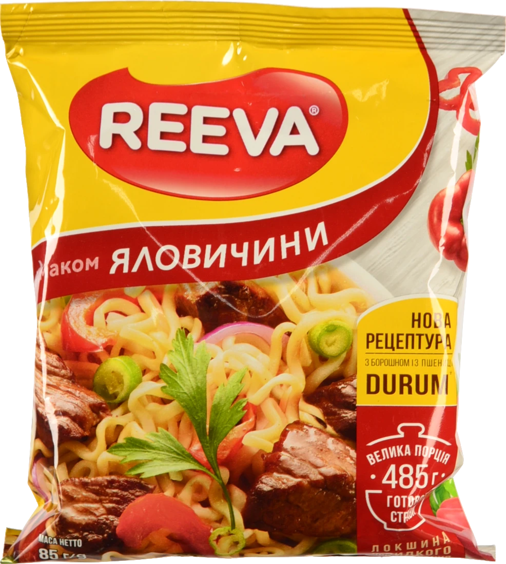 Локшина Reeva 85г яловичина