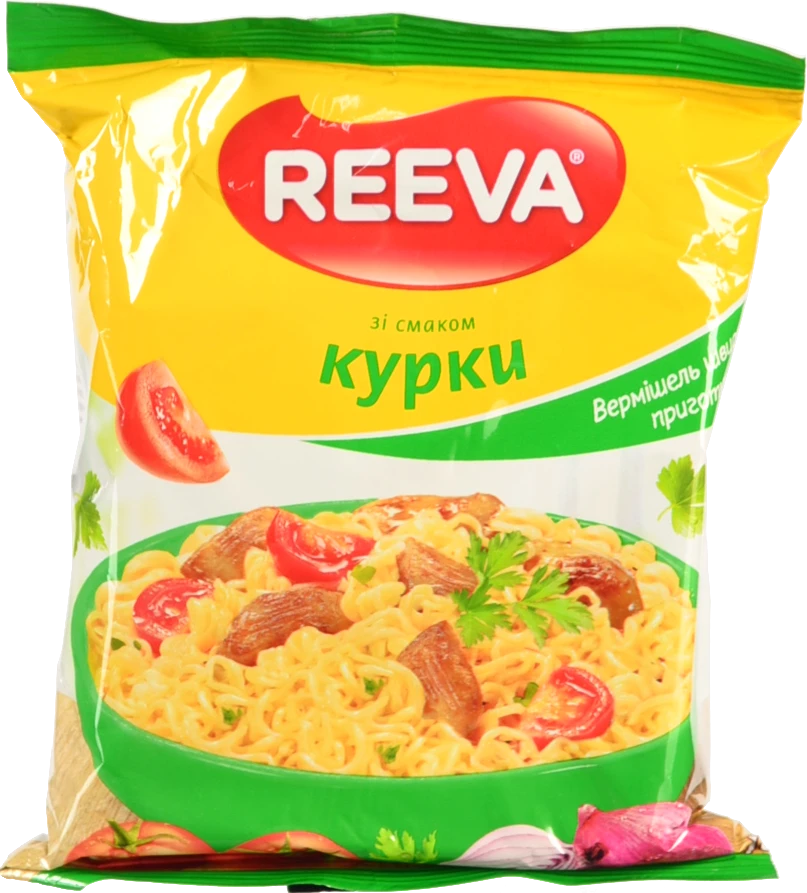 Вермішель швидкого приготування зі смаком курки Reeva м/у 60г
