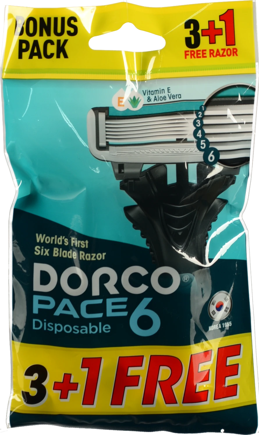 Бритва Dorco PACE6 д.чоловіків 6лез 4шт одноразова