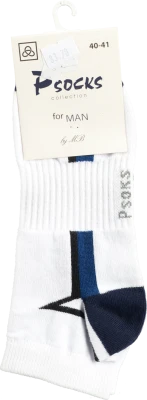 Шкарпетки чоловічі Комфорт Кольорові смужки білі 40-41р.