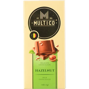 Шоколад Multico 100г молочний шматочки фундука