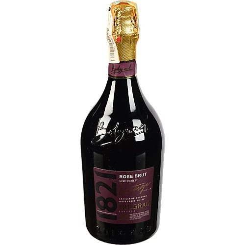 Вино ігристе 0.75л 10-13.5% рожеве брют 1821 Vintage Bolgrad