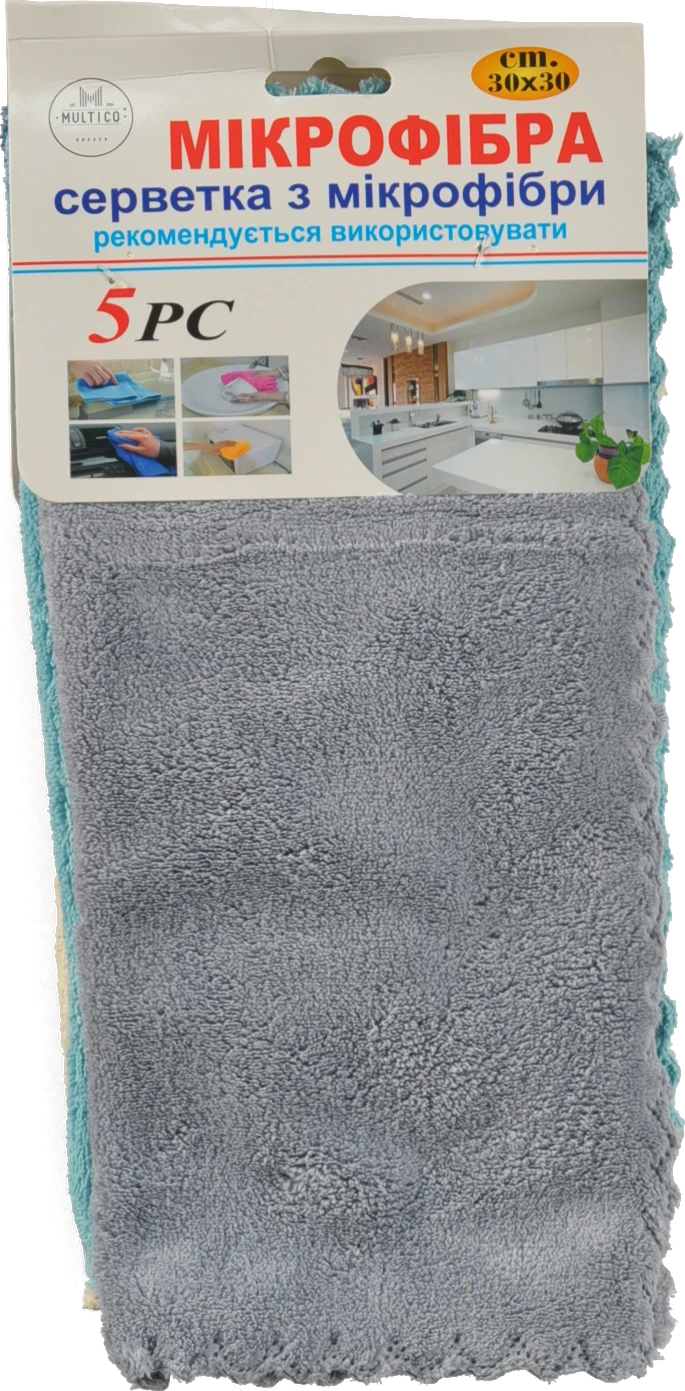 Набір серветок мікрофібра 30*30 см тип 2