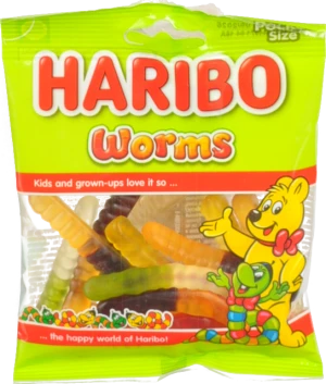 Цукерки желейні неглазуровані Worms Haribo м/у 80г
