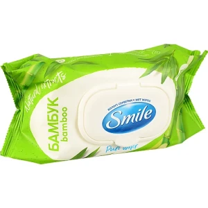 Серветки вологі Bamboo Smile 120шт