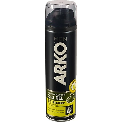 Гель для гоління та вмивання Арко Мен з олією насіння конопель 200 мл