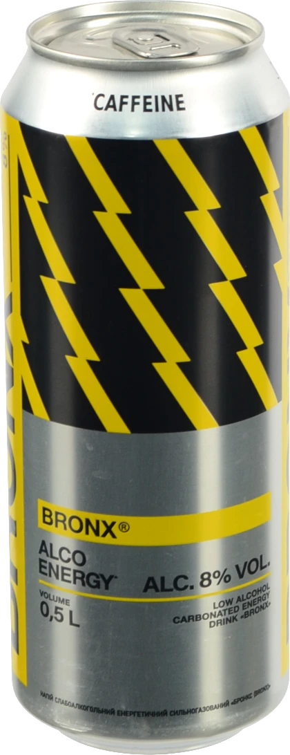 Напій енергетичний 0.5л 8% слабоалкогольний сильногазований Bronx ж/б