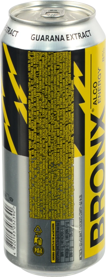 Напій енергетичний 0.5л 8% слабоалкогольний сильногазований Bronx ж/б