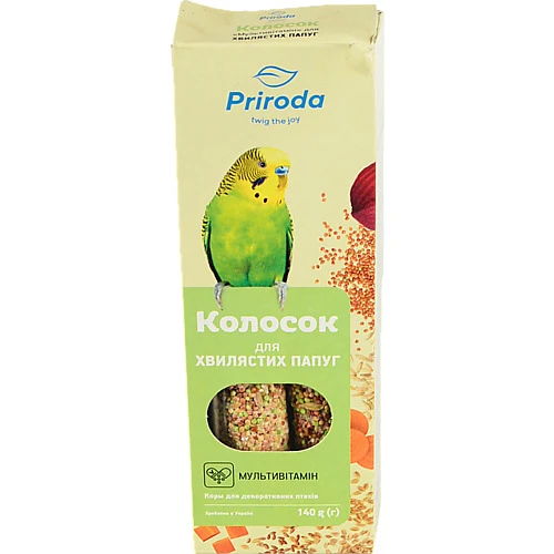 Корм для хвилястих папуг Мультивітамін Колосок Природа к/у 140г