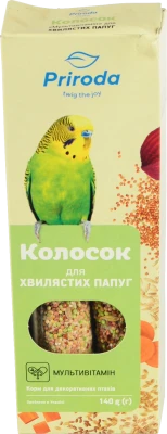 Корм для хвилястих папуг Мультивітамін Колосок Природа к/у 140г