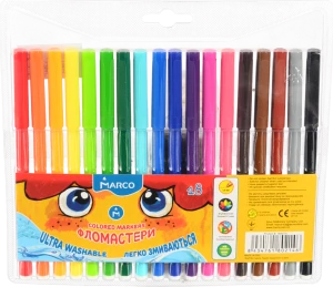 Фломастери Super Washable. 18 кол.