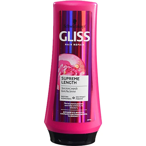 Захисний бальзам для волосся Supreme Length Gliss 200мл