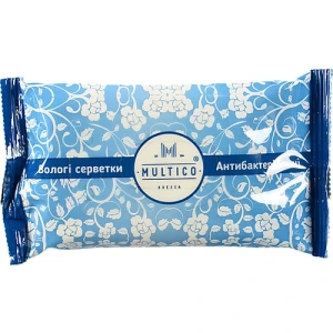 Серветки вологі Multico 15шт антибактерiальнi