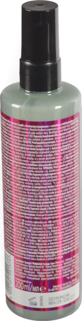 Кондиціонер-експрес для волосся Supreme Length Gliss 200мл