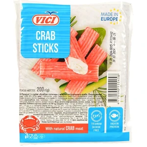 Палички крабові Vici з м'ясом натурального краба охолоджені 200г