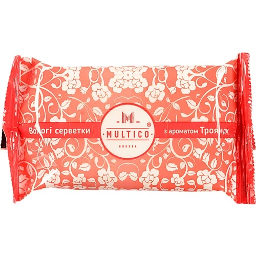 Серветки вологі Multico 15шт троянда
