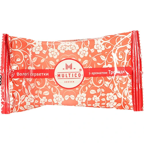 Серветки вологі Multico 15шт троянда