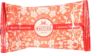 Серветки вологі Multico 15шт троянда