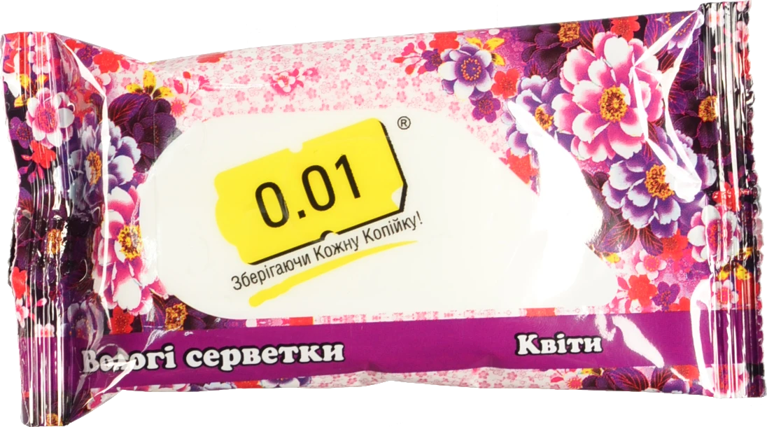 Серветки вологі 0.01 15шт аромат квiтiв