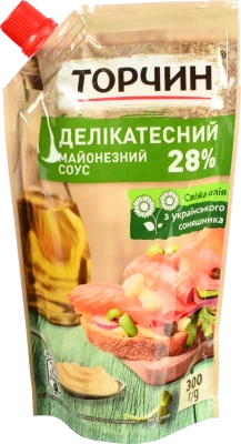 Соус майонезний 28% Делікатесний Торчин д/п 300г