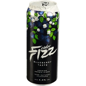 Сидр солодкий газований «Fizz Blueberry Taste», банка металева {CAN}, 4,5%, 0,5 л