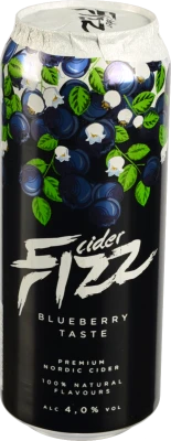 Сидр солодкий газований «Fizz Blueberry Taste», банка металева {CAN}, 4,5%, 0,5 л