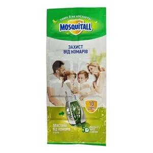 Пластини від комарів Mosquitall 10+2шт активний захист